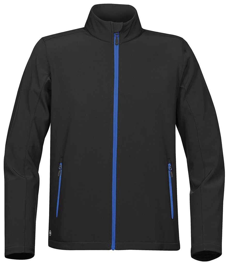 [KSB1 BK/AZ S] Stormtech Orbiter Soft Shell Jacket (S, Black/Azure)
