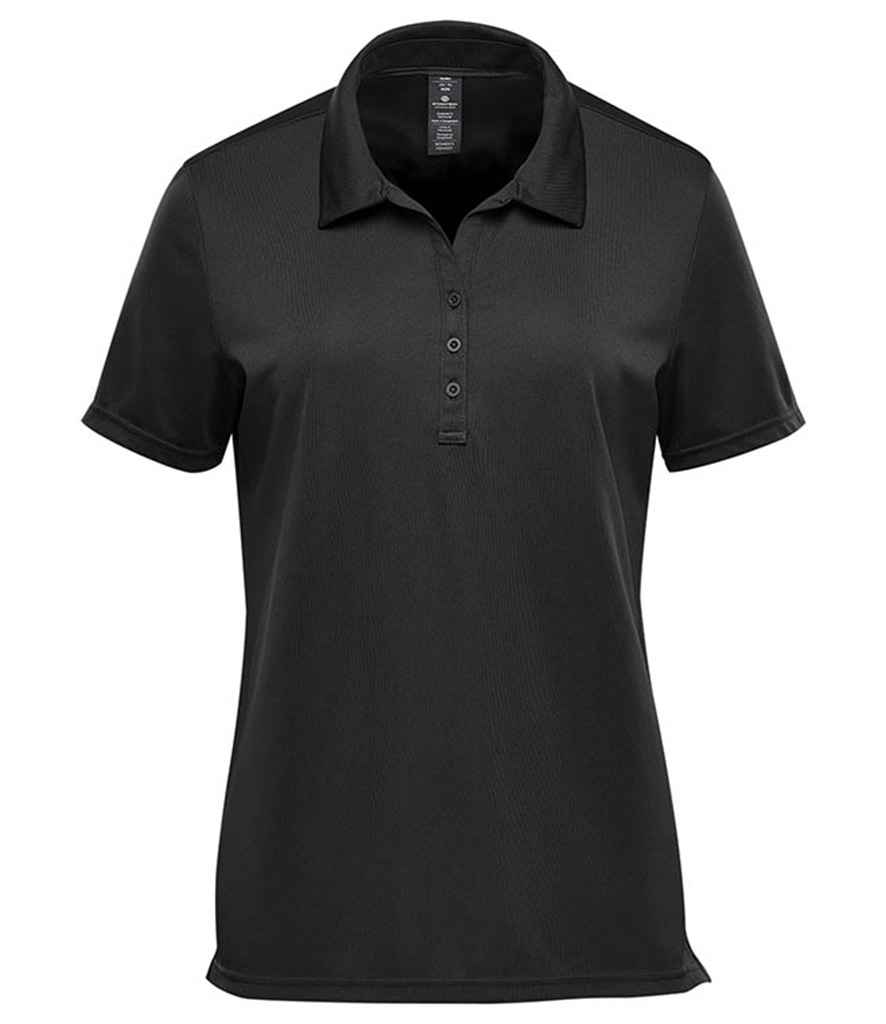 [PTS1W BLK XS] Stormtech Ladies Treeline Performance Polo Shirt (XS, Black)