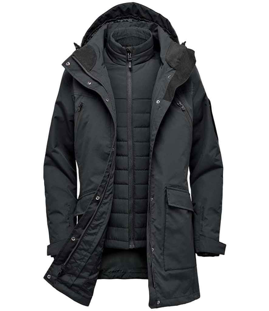 [PXR2W BLK XS] Stormtech Ladies Fairbanks 5-in-1 System Jacket (XS, Black)