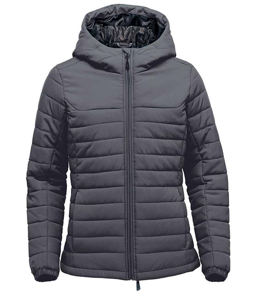[QXH1W DLP XS] Stormtech Ladies Nautilus Quilted Hooded Jacket (XS, Dolphin)