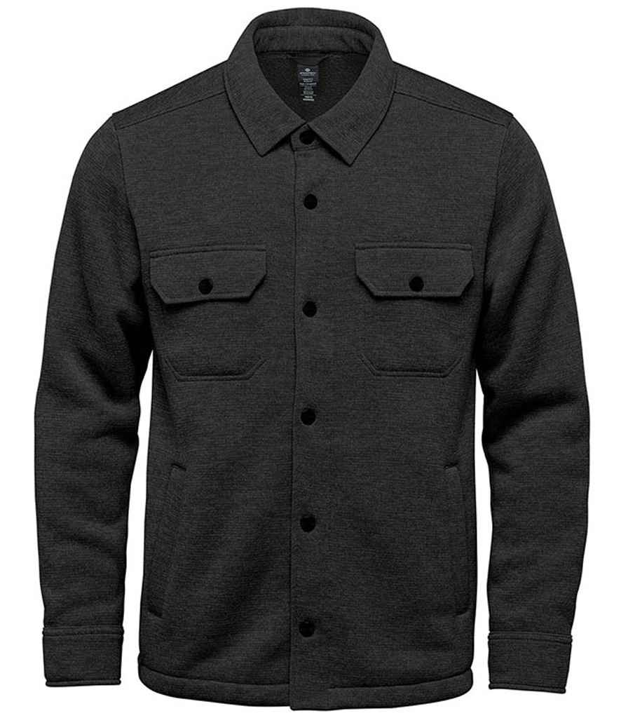 [SNF1 BKH XXS] Stormtech Avalante Knitted Fleece Shirt Jacket (XXS, Black Heather)