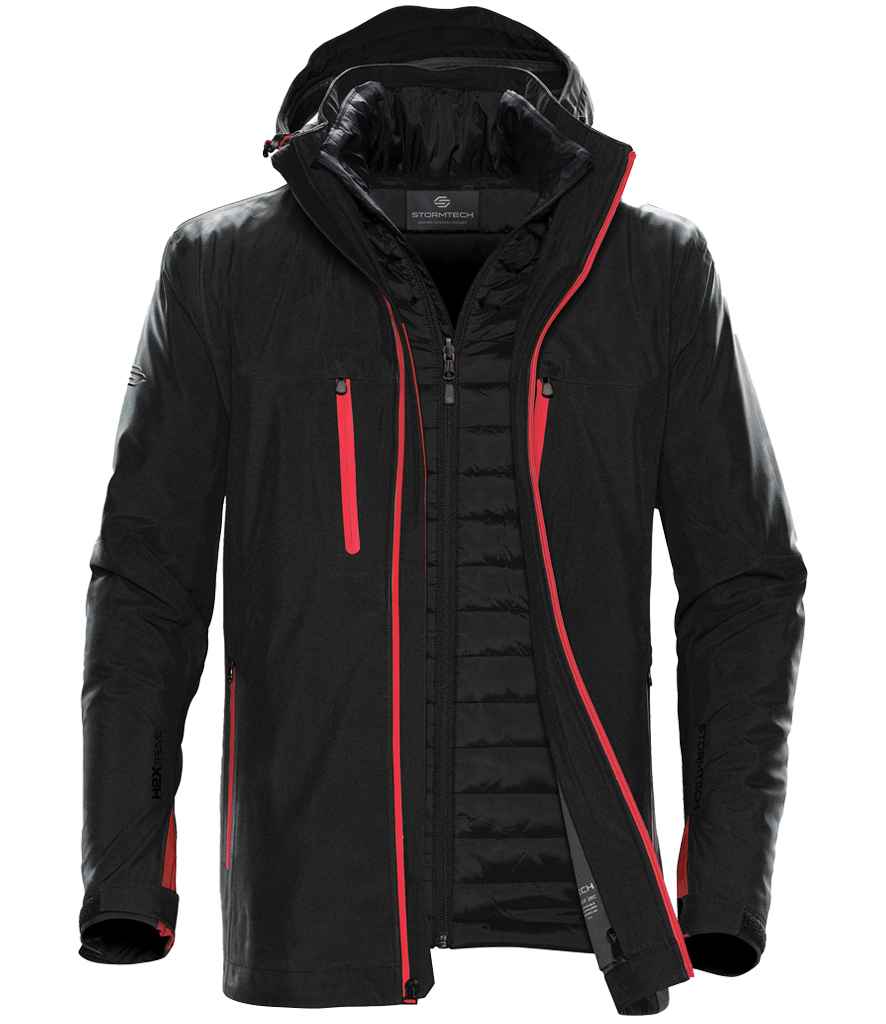 [XB4 BK/BR S] Stormtech Matrix System 3-in-1 Jacket (S, Black/Bright Red)