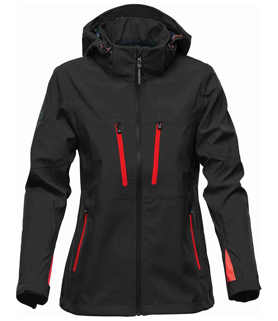 [XB4W BK/BR XS] Stormtech Ladies Matrix System 3-in-1 Jacket (XS, Black/Bright Red)