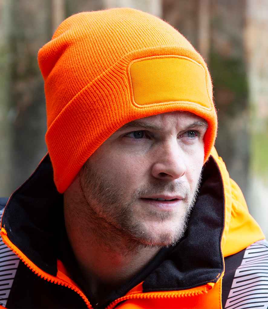 Result Double Knit Thinsulate™ Printers Beanie (Black)