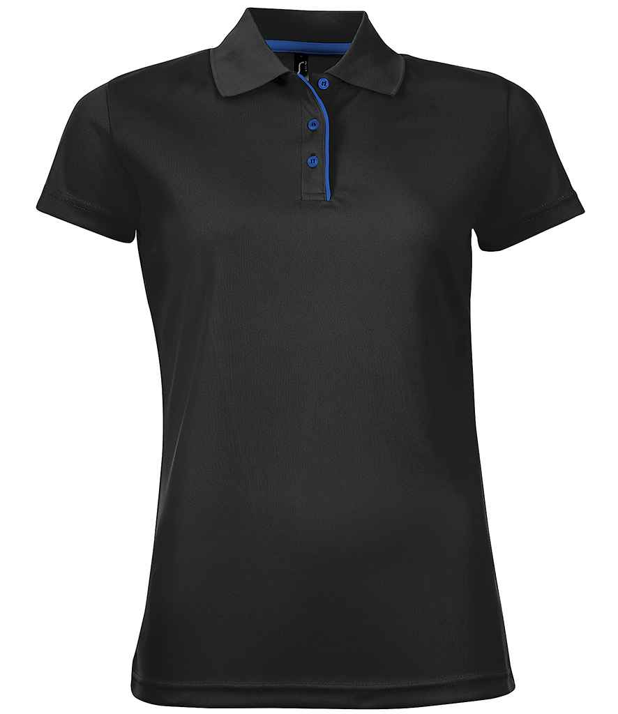 [01179 BLK S] SOL'S Ladies Performer Piqué Polo Shirt (S, Black)