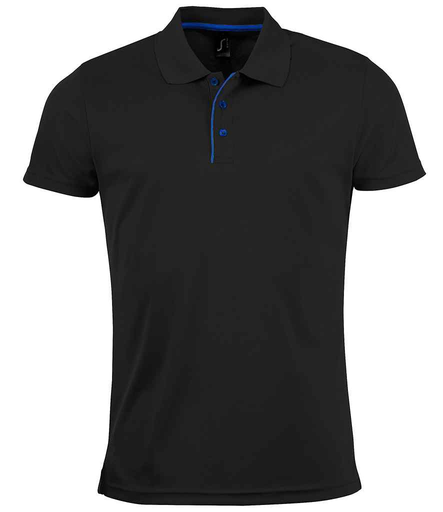[01180 BLK S] SOL'S Performer Piqué Polo Shirt (Black, S)