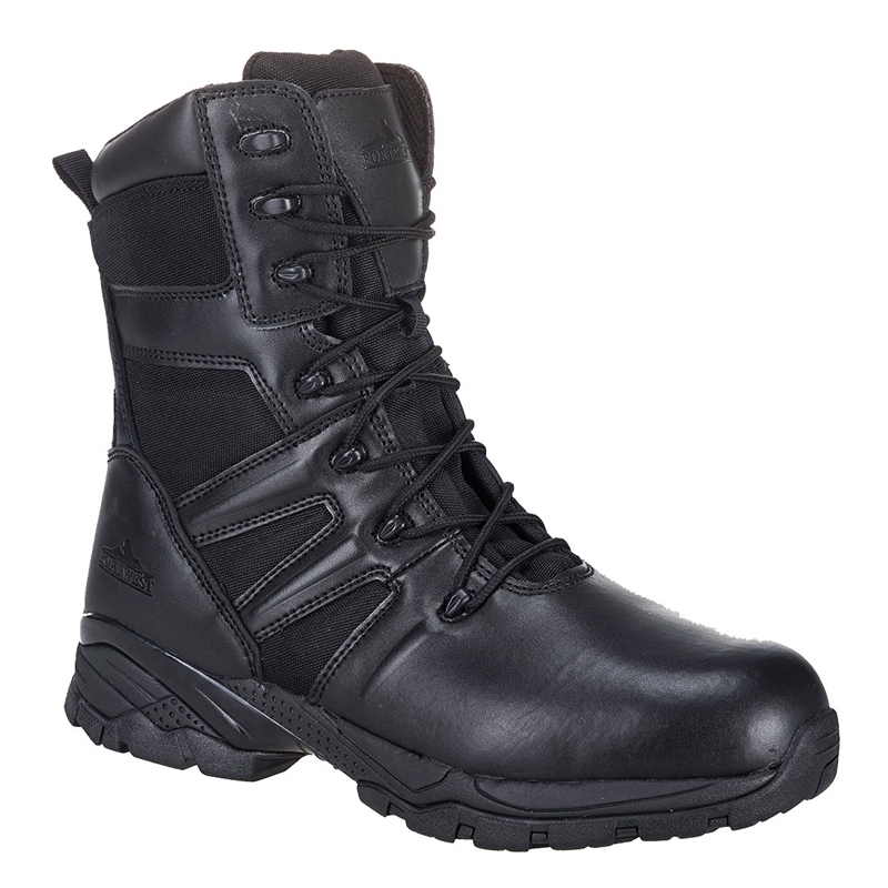 [FW65BKR39] Steel Action Leather and Mesh High Boot S3 SR HRO (39)
