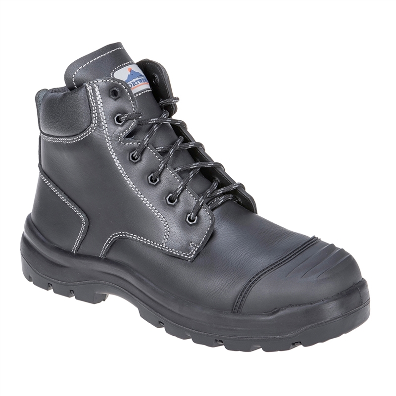 [FD10BKR38] Steel Leather Mid Boot S3 HRO FO SC HI CI LG SR (38)