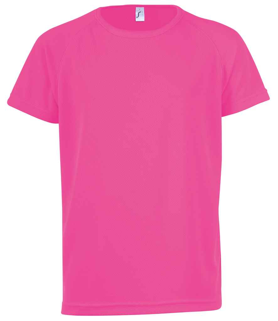 [01166 NPI 8Y] SOL'S Kids Sporty T-Shirt (8Y, Neon Pink)