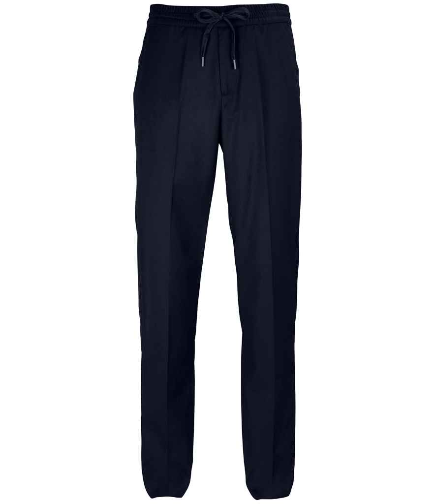 [03778 NGT 34] NEOBLU Germain Elasticated Waist Trousers (34, Night Blue)