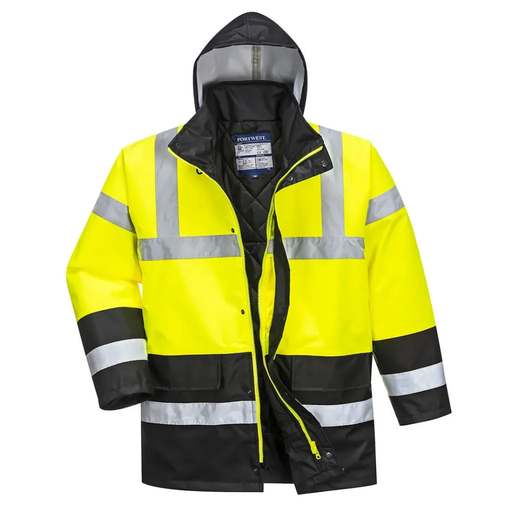 S466 - Hi-Vis Contrast Winter Traffic Jacket (Yellow, S)