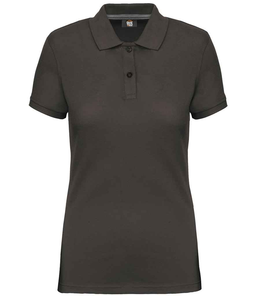 [WK275 DGY XS] WK Designed to Work Ladies Anti-Bacterial Piqué Polo Shirt (XS, Dark Grey)