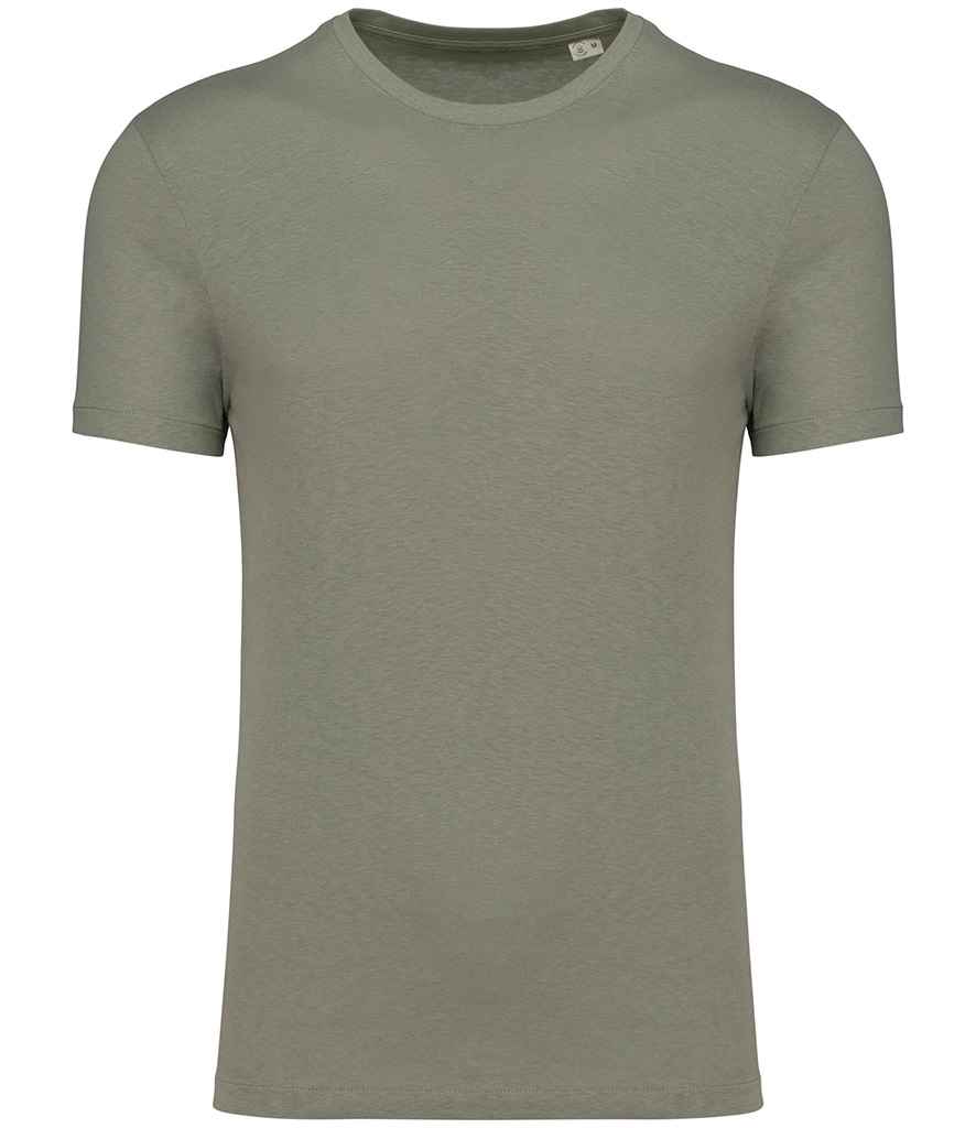 [SP325 ALG XS] Spasso Unisex Organic Cotton Linen Blend T-Shirt (XS, Almond Green)
