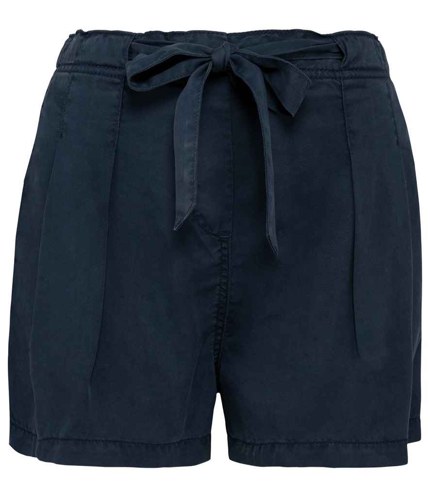[SP725 WNV XS] Spasso Ladies TENCEL™ Shorts (XS, Washed Navy)