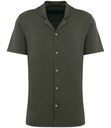 Spasso Jersey Short Sleeve Bowling Collar Shirt