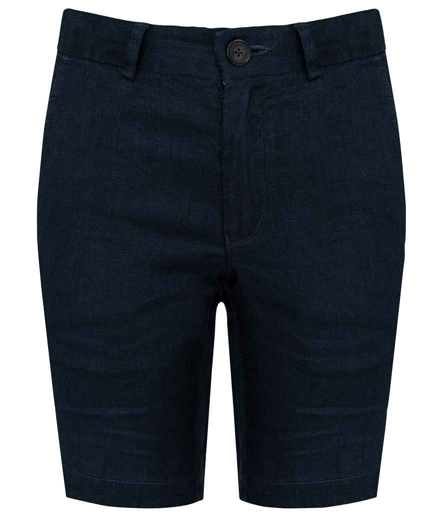 [SP709 NAV 4-6] Spasso Kids Linen Bermuda Shorts (4-6, Navy)