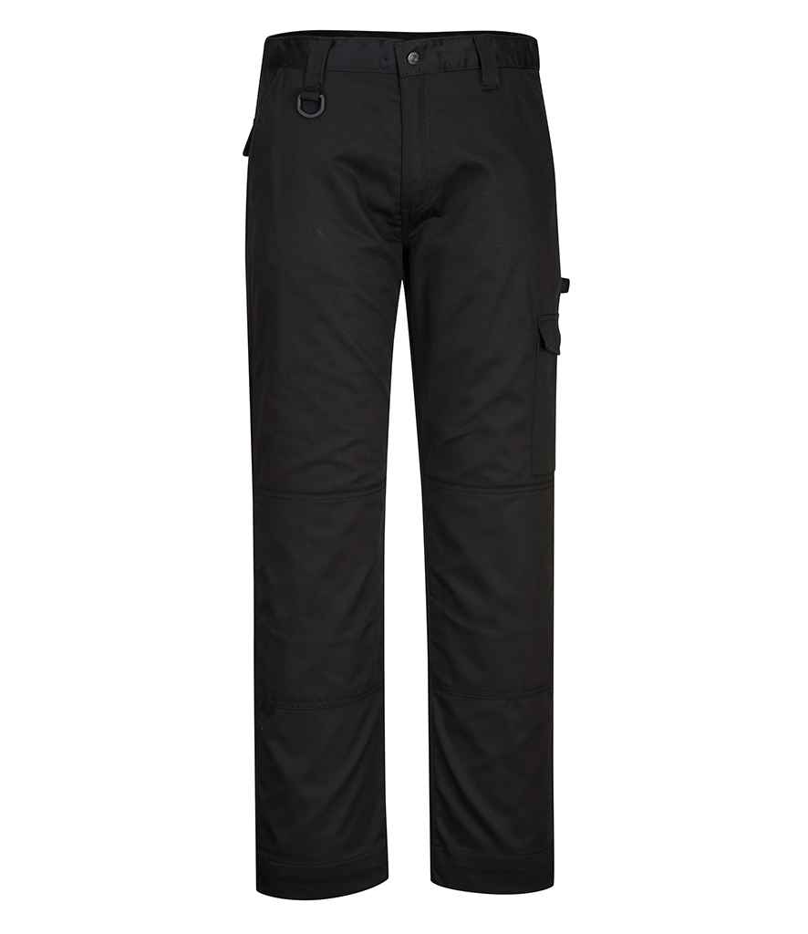 [PW1200 BLK 30/R] Portwest Super Work Trousers (30/R, Black)