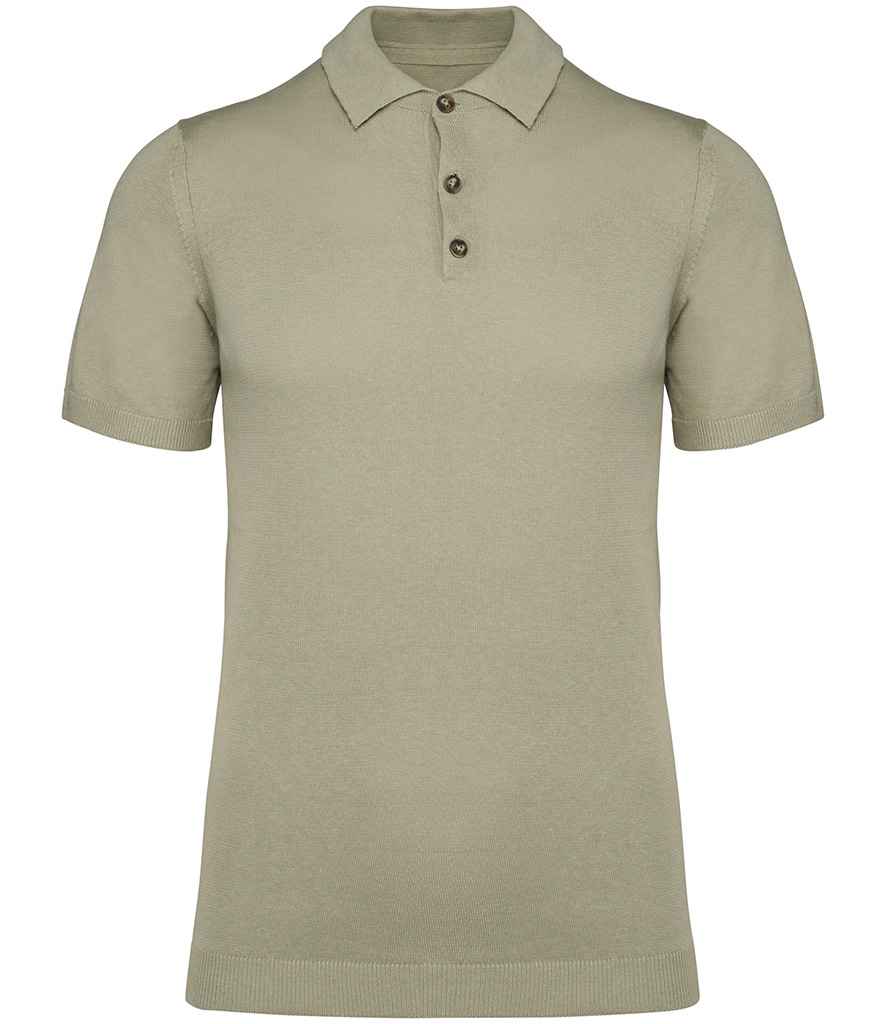 [SP203 ALG S] Spasso Knitted Polo Shirt (S, Almond Green)
