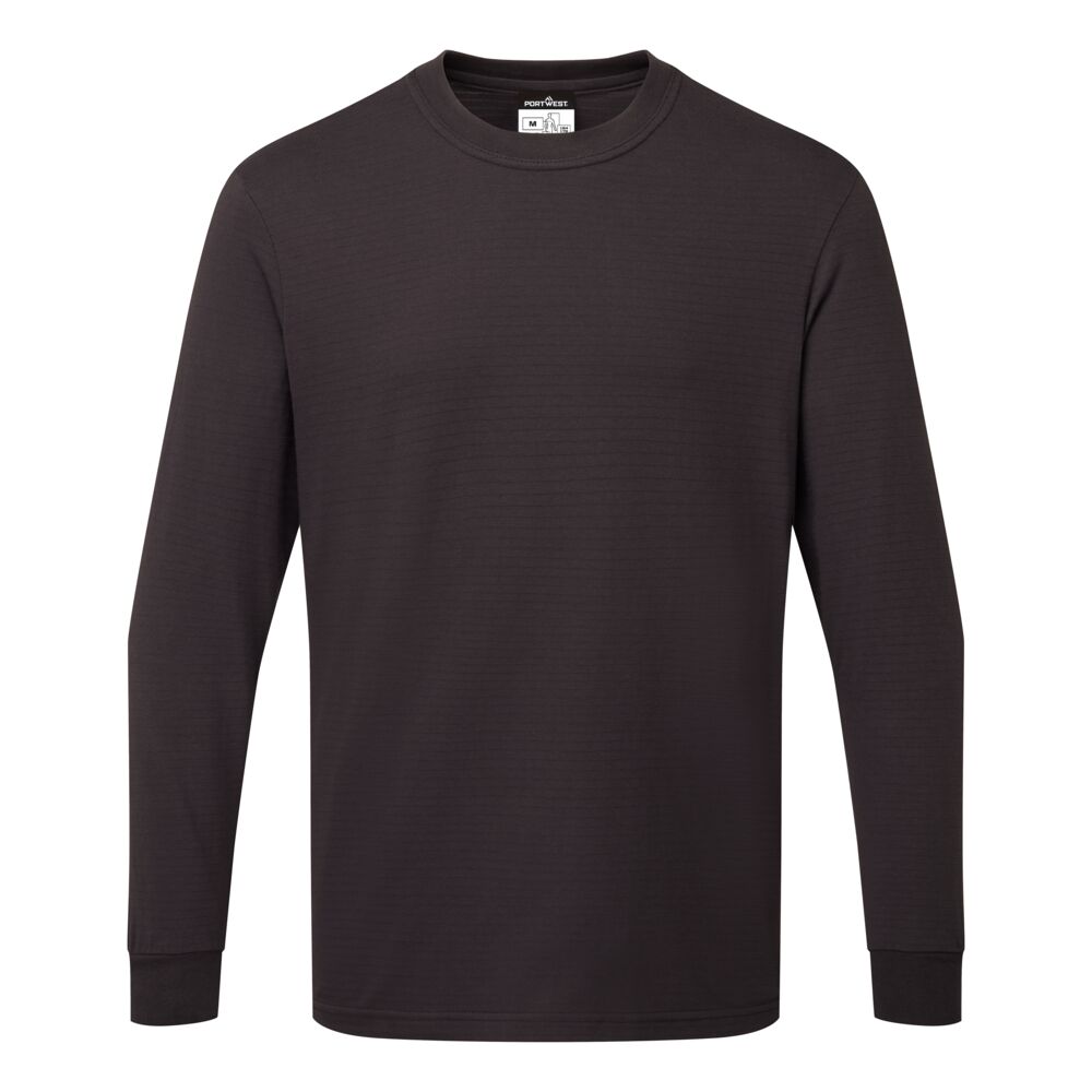 [AS22NVRS] Anti-Static ESD T-Shirt L/S (Navy, S)