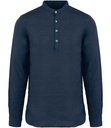 Spasso Washed Mao Collar Shirt