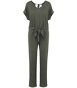 Spasso Ladies Short Sleeve Linen Knit Jumpsuit