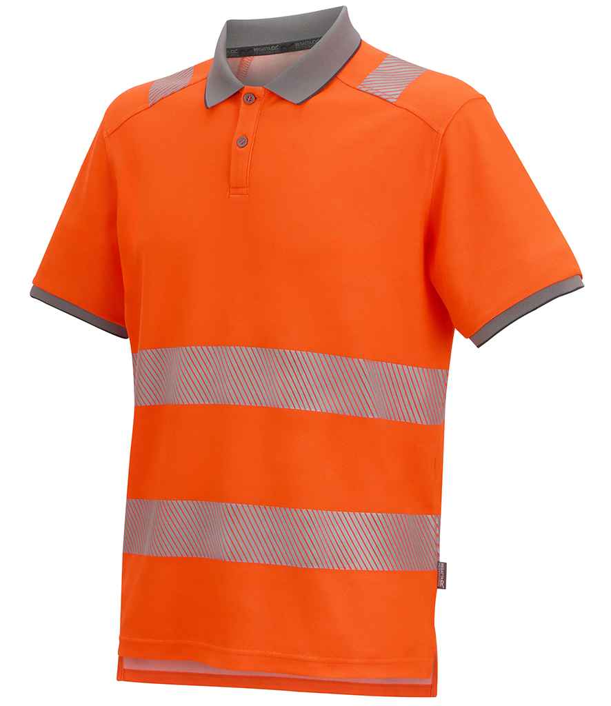 [RG546 BK/OR S] Regatta High Visibility Pro Comfort Polo Shirt (S, Black/Orange)