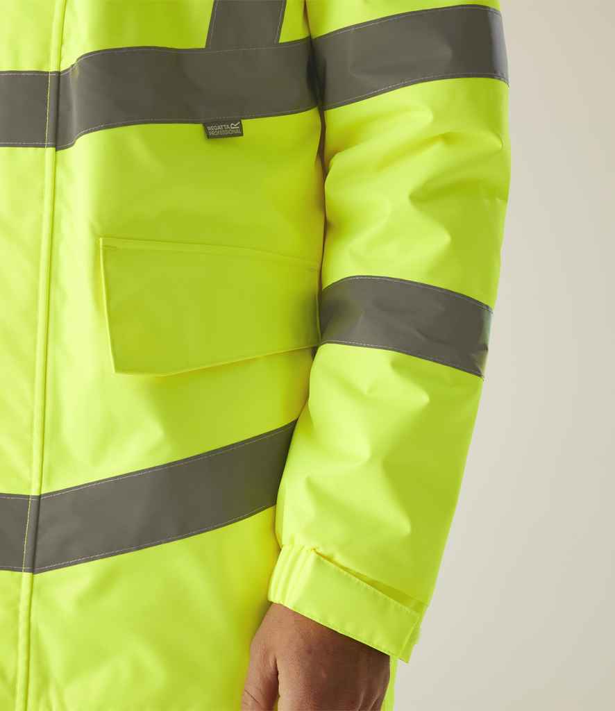 [RG559 YEL S] Regatta High Visibility Pro Contract Dover Parka (S, Yellow)