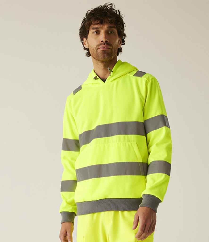 [RG564 YEL S] Regatta High Visibility Pro Contract Hoodie (S, Yellow)