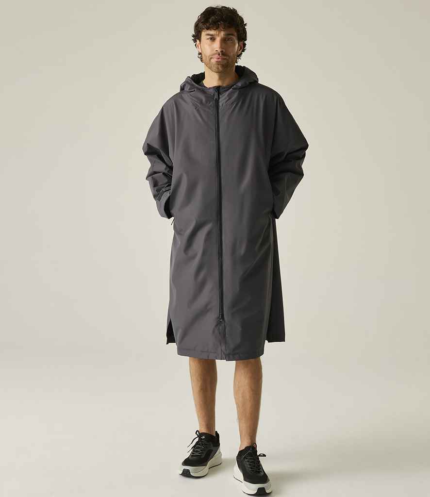 [RG738 SL/BK XS/S] Regatta Pro Unisex Changing Robe (XS/S, Slate Grey/Black)