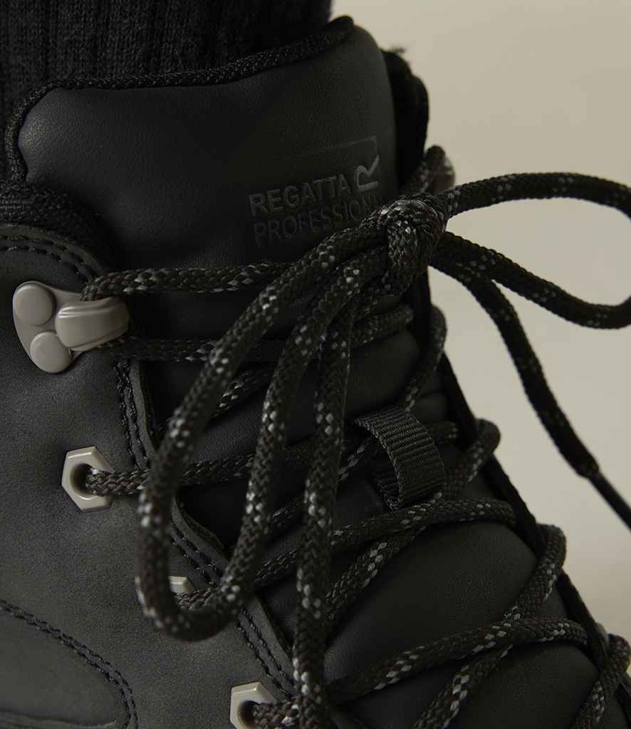 [RG916 BK/GR 4] Regatta Safety Footwear Guardstone S7 Hikers (4, Black/Granite)