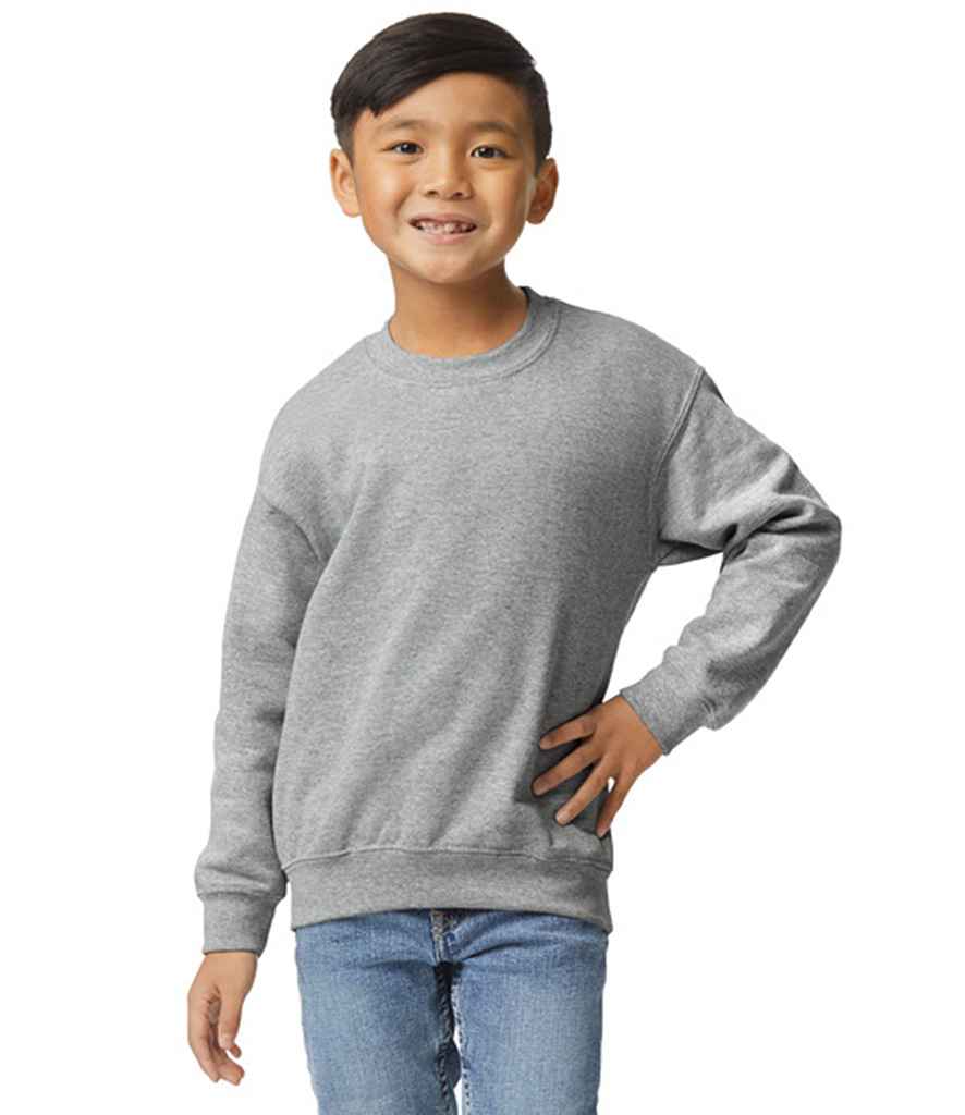[GD56B SGY XS] Gildan Kids Heavy Blend™ Drop Shoulder Sweatshirt (Sport Grey, XS)