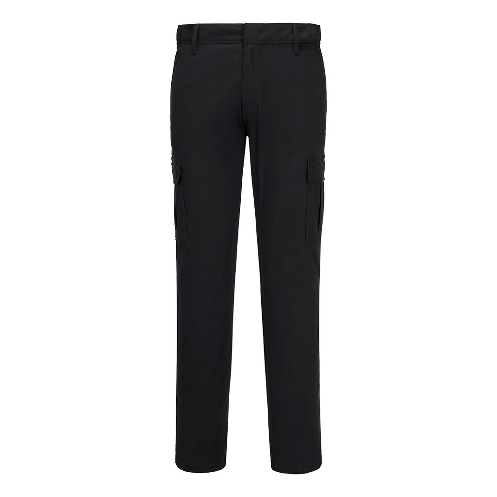 Stretch Slim Combat Trouser (Black, 28, Short)