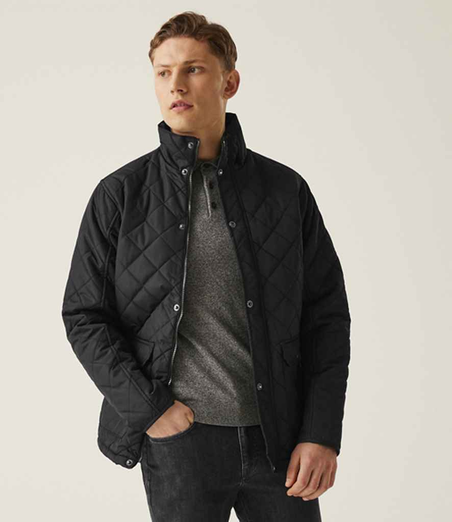 [RG058 BLK XS] Regatta Tyler Diamond Quilted Jacket (XS, Black)