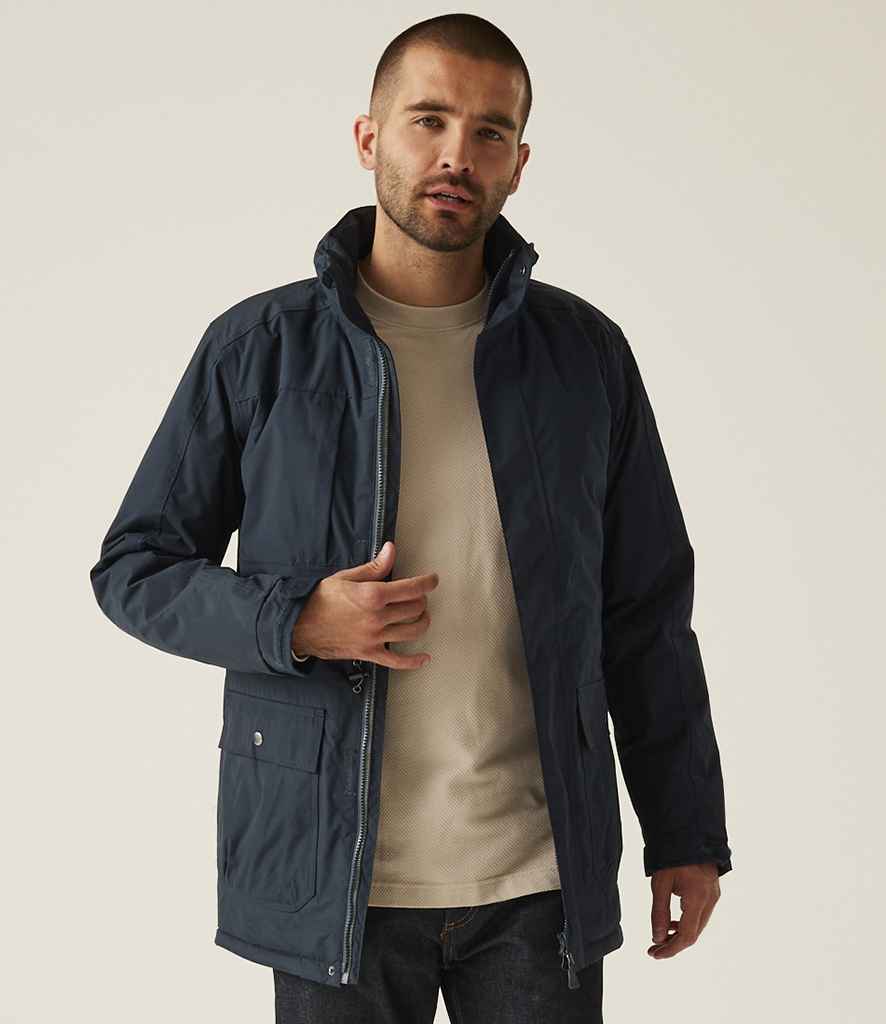 [RG078 NV/NV XS] Regatta Darby III Waterproof Insulated Parka Jacket (Navy/Navy, XS)
