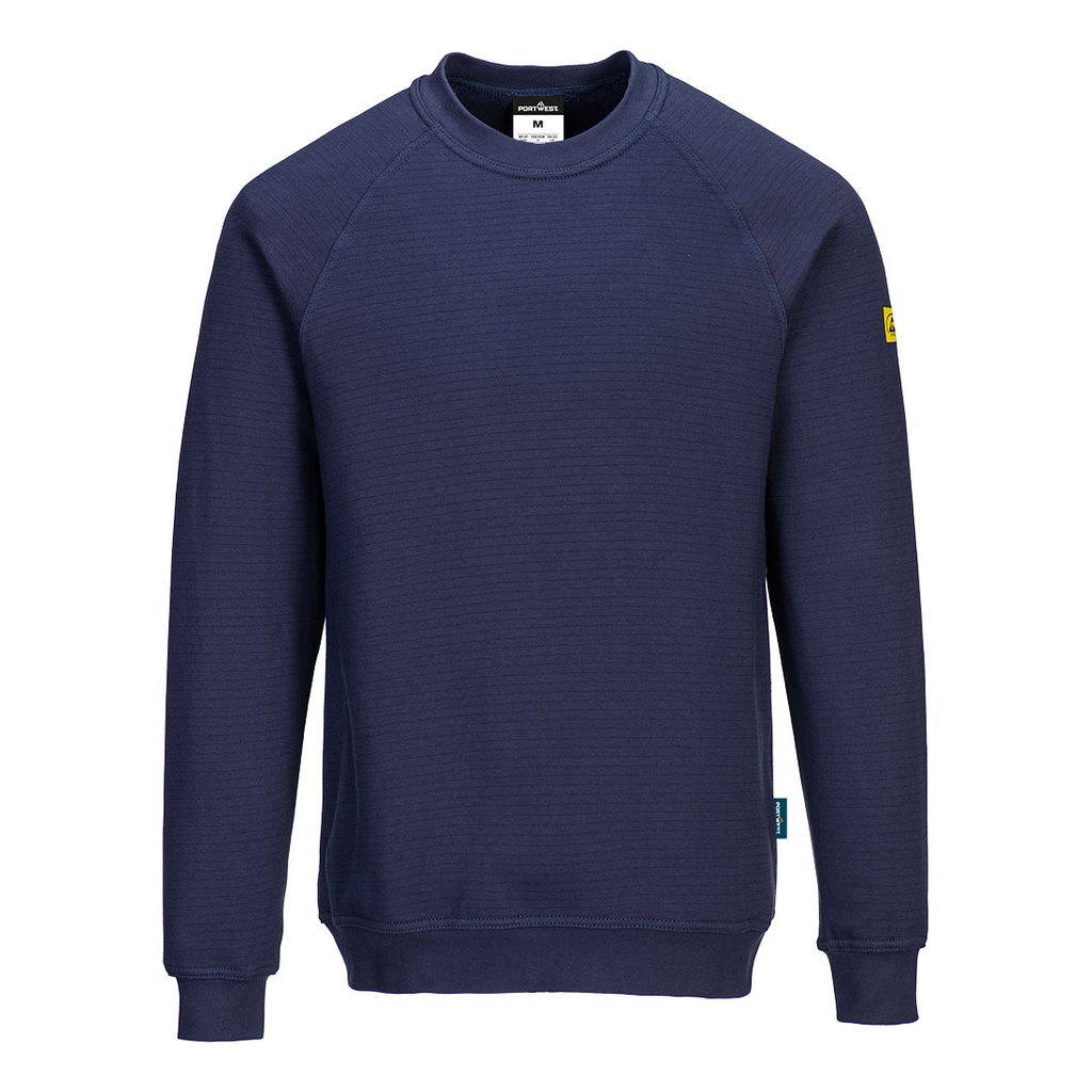[AS24NVRS] Anti-Static ESD Sweatshirt (Navy, S)