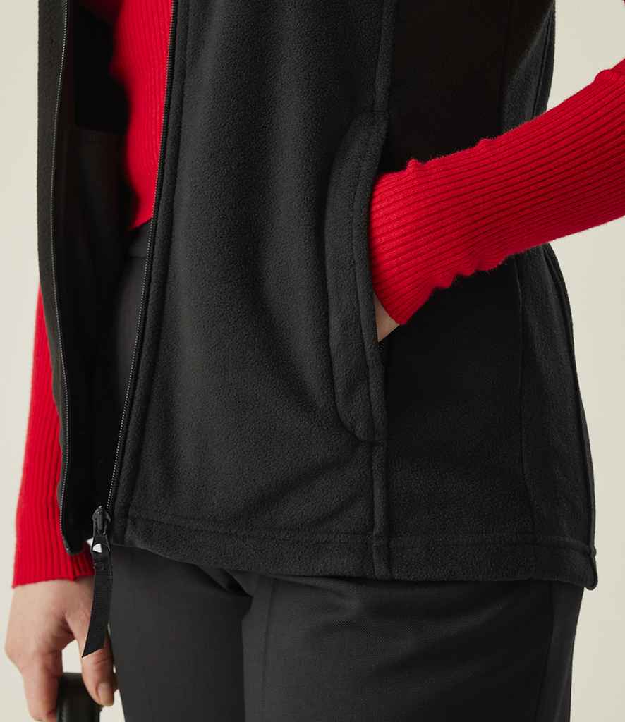 [RG116 BLK 8] Regatta Ladies Micro Fleece Bodywarmer (8, Black)