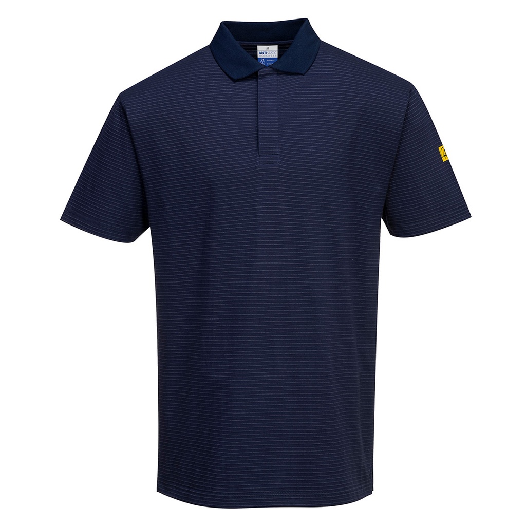 Anti-Static ESD Polo Shirt (Navy, XS)
