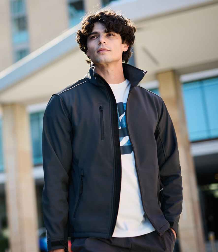 [RG158 SE/BK S] Regatta Sandstorm Soft Shell Workwear Jacket (S, Seal Grey/Black)