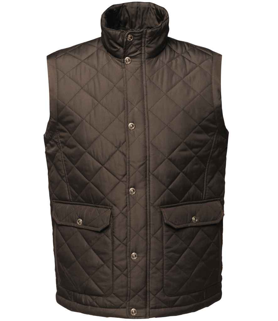 [RG187 BLK XS] Regatta Tyler Diamond Quilted Bodywarmer (XS, Black)
