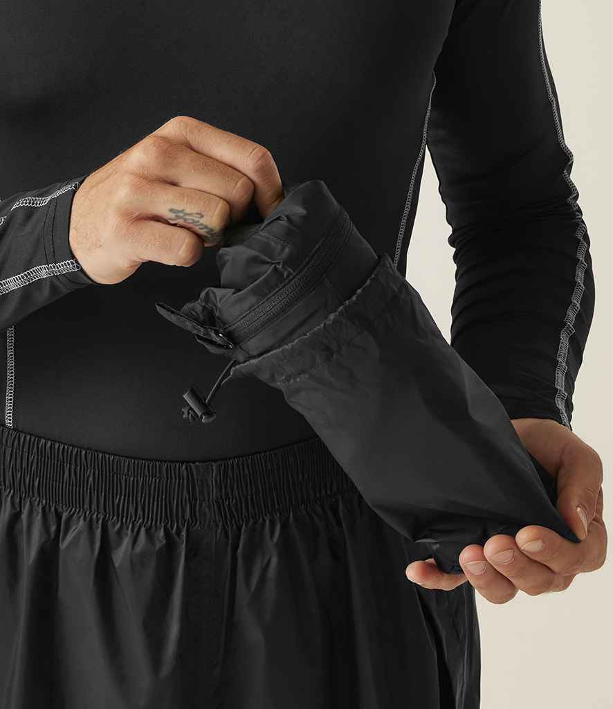 [RG213 BLK XS] Regatta Pro Packaway Waterproof Breathable Jacket (XS, Black)