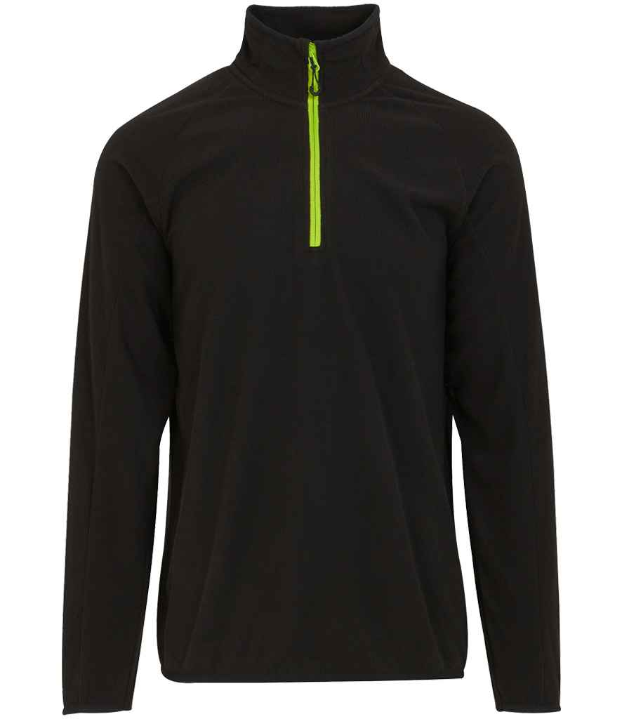 [RG452 BK/LM S] Regatta Navigate Half Zip Fleece (S, Black/Lime Green)