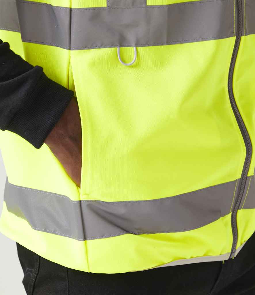 [RG469 YEL S] Regatta High Visibility Pro Full Zip Gilet (S, Yellow)