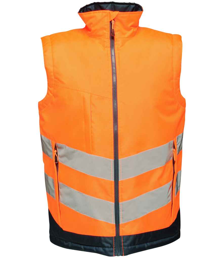 [RG475 OR/NV S] Regatta High Visibility Pro Bodywarmer (S, Orange/Navy)