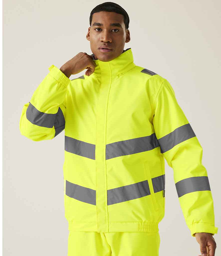 [RG556 YEL S] Regatta High Visibility Pro Contract Dover Jacket (S, Yellow)
