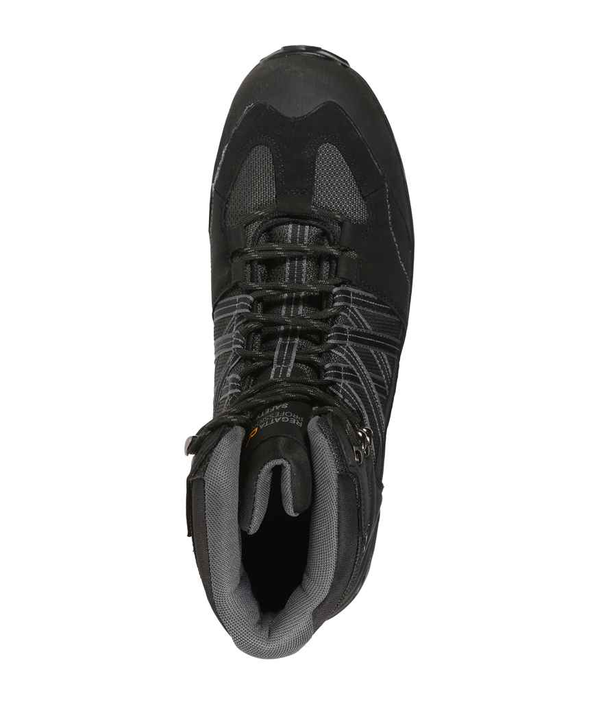 [RG594 BK/GR 6] Regatta Safety Footwear Claystone S3 Safety Hikers (6, Black/Granite)