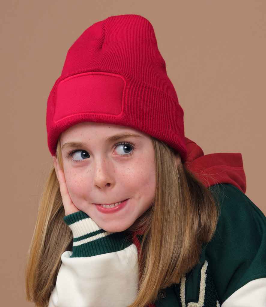 [BB445B CSR ONE] Beechfield Kids Original Patch Beanie (Classic Red)