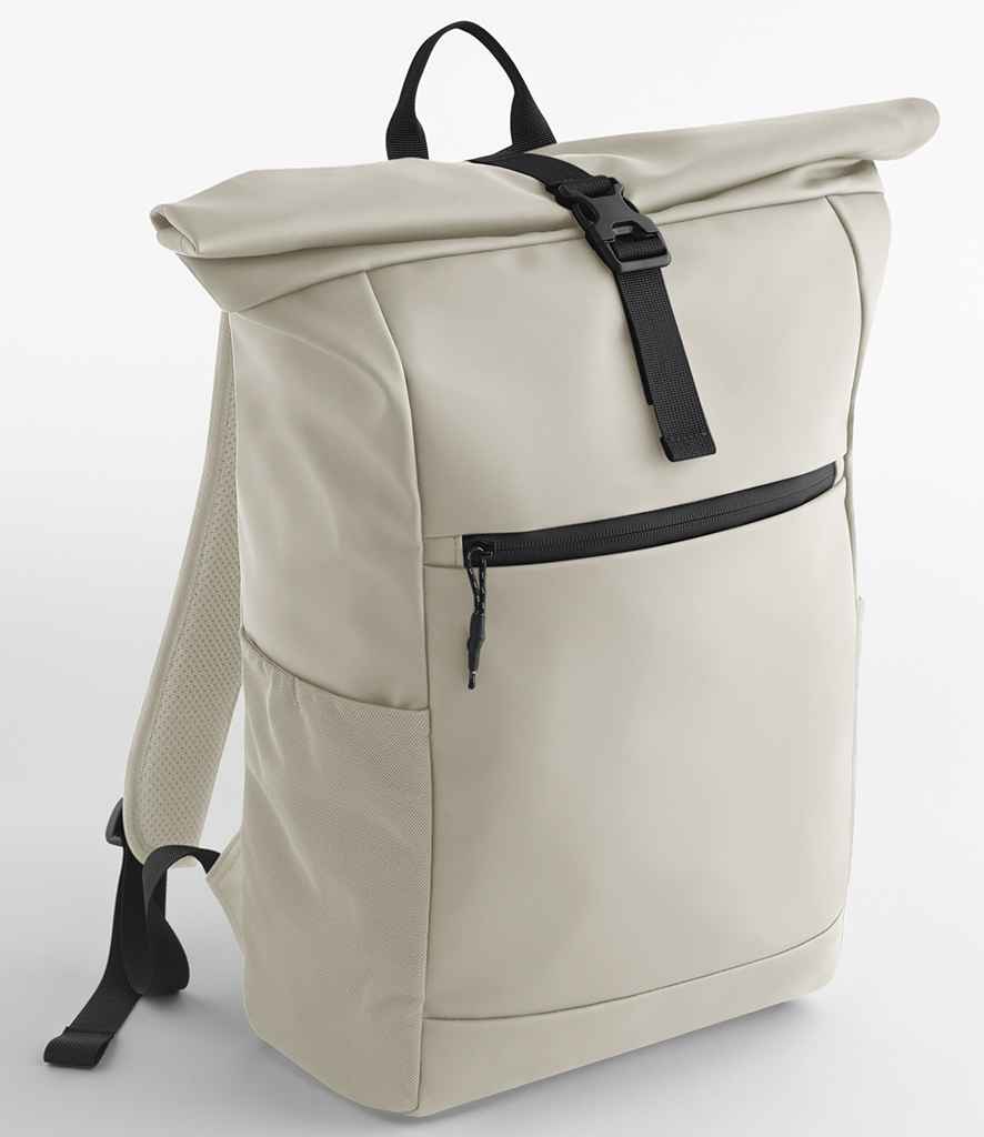 [BG316 NTS ONE] BagBase Athlux Roll-Top Backpack (Natural Stone)