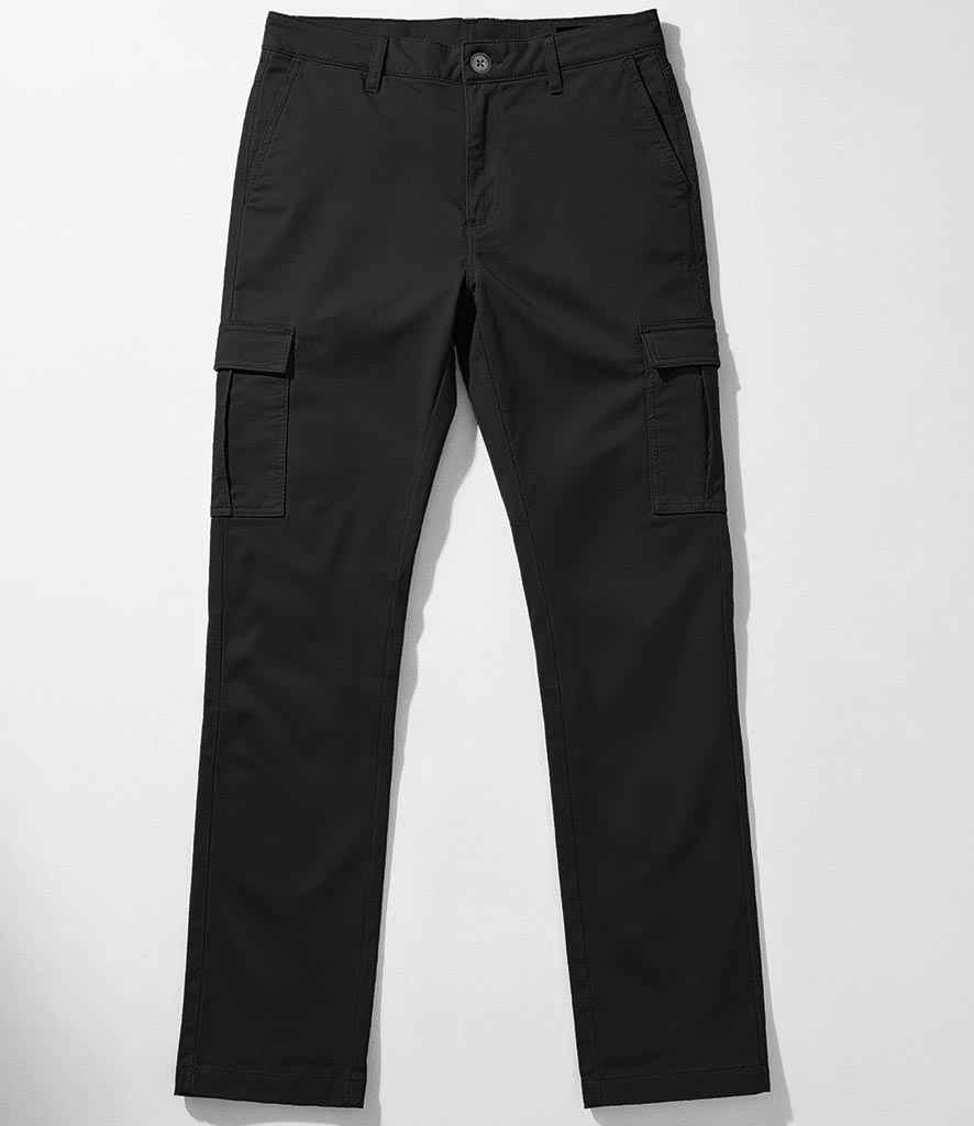 [BK514 BLK 8/R] Brook Taverner Ladies Carmel Chino Cargo Trousers (8/R, Black)