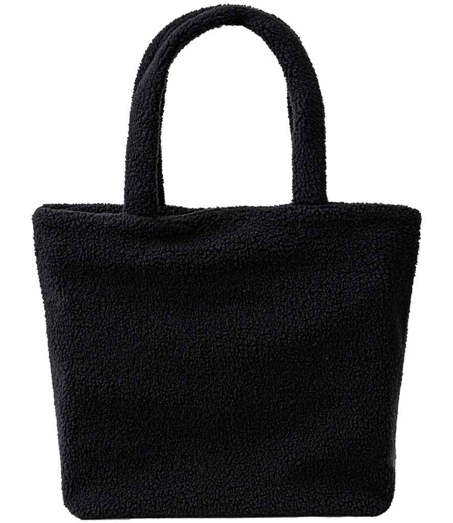 [BR301 BLK ONE] Brand Lab Borg Fleece Shopper Tote Bag (Black)