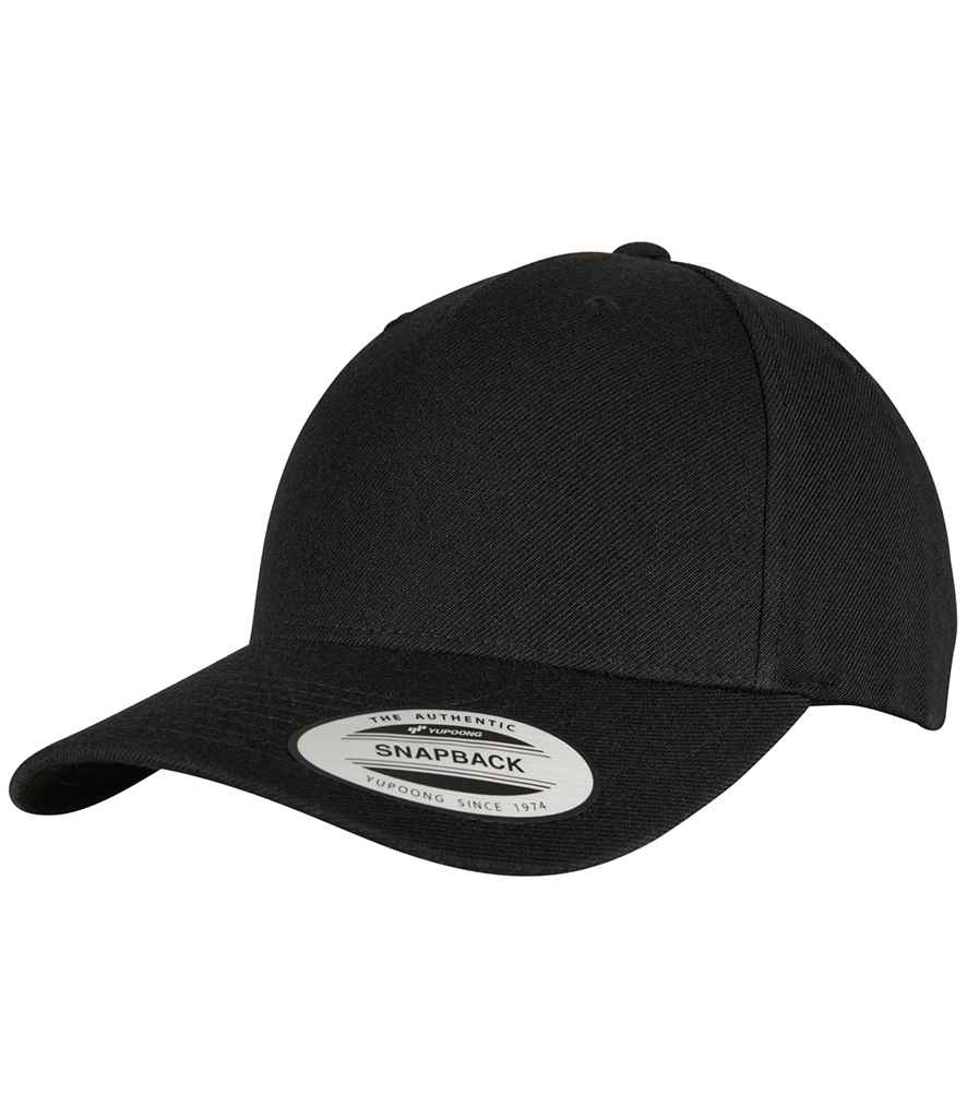 [F5789M BLK ONE] Flexfit 5 Panel Premium Curved Snapback (Black)